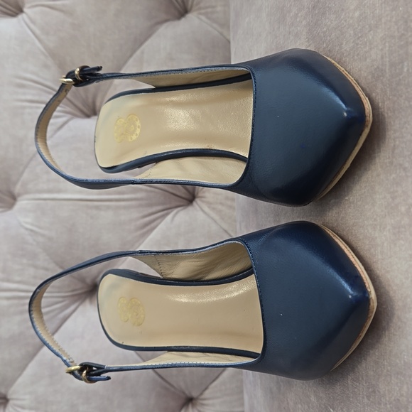 8 by YOOX leather heeled sandals, size EU 35/US 5. Made in Italy - Picture 4 of 8